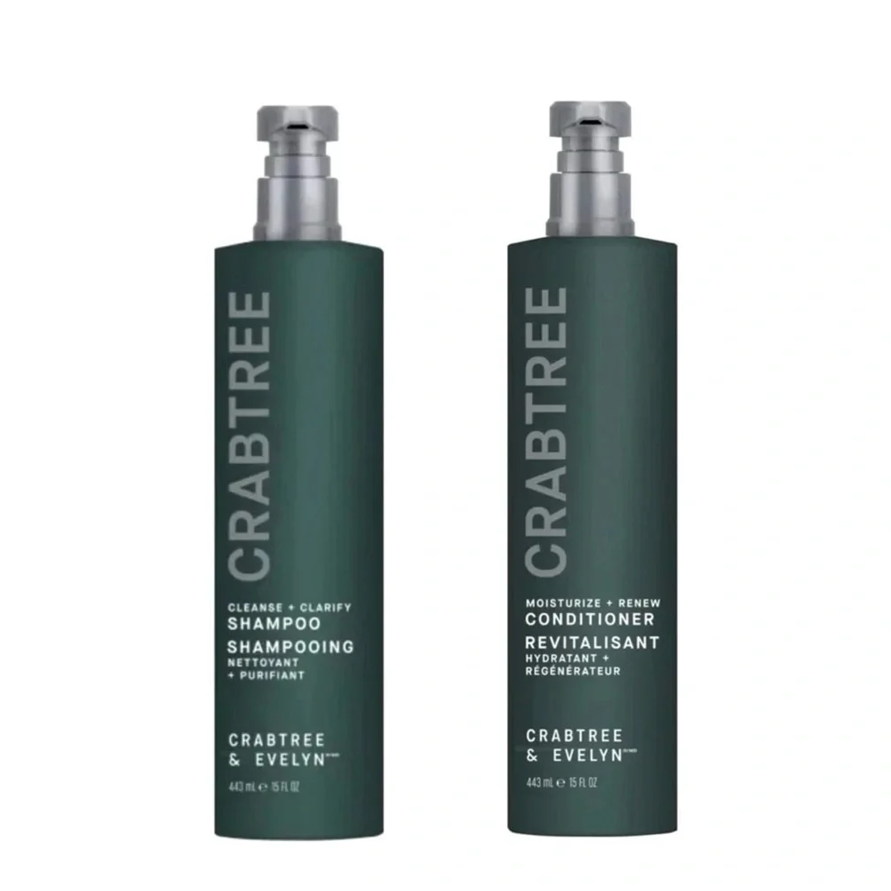 (2 Pack) CONDITIONER & SHAMPOO SET NEW CRABTREE & EVELYN - 15 fl.oz